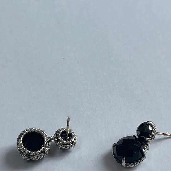 David Yurman Black Onyx Chatelaine Drop Earrings - Picture 9 of 11